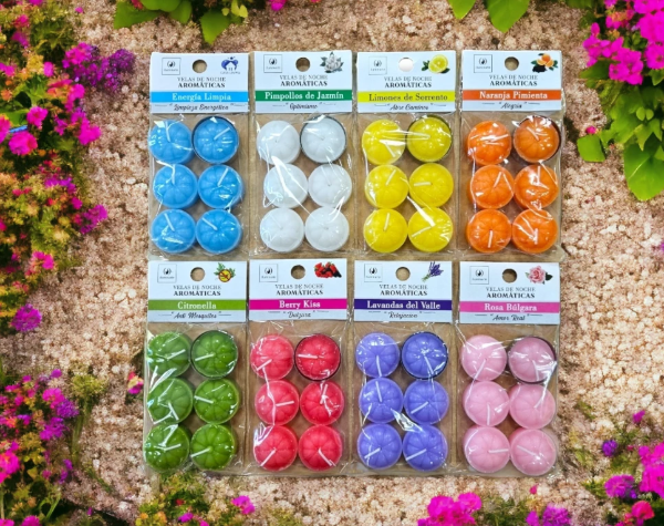 Producto - Velas de noche aromaticas x6 u.