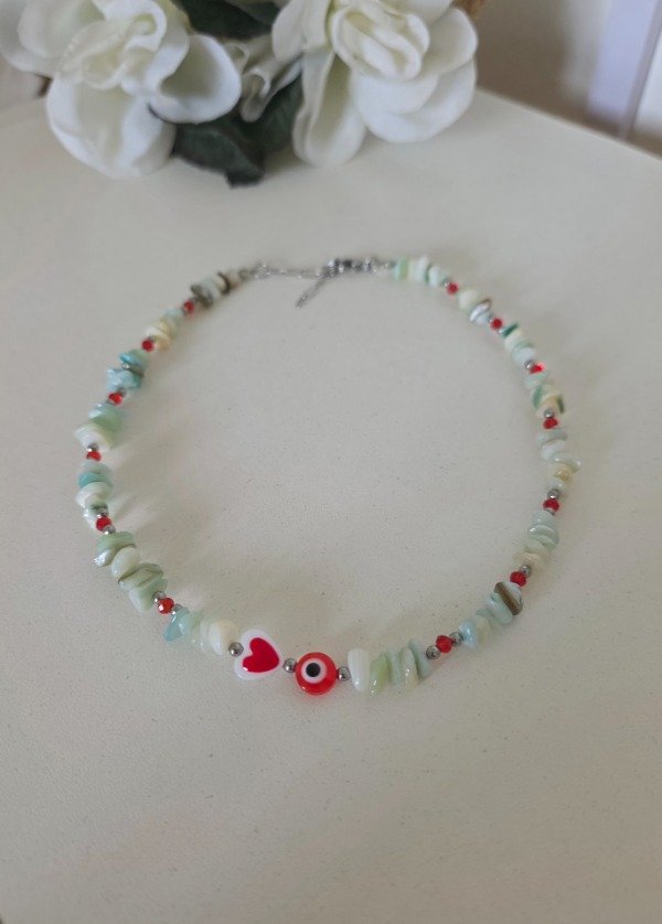 Producto - Gargantilla Amazonita Ojo Rojo - 1