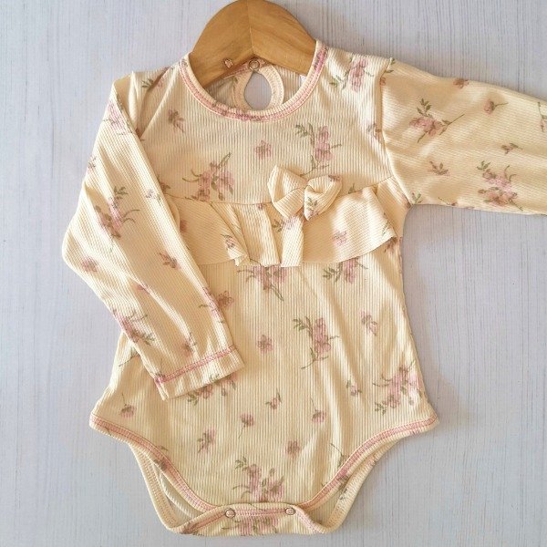 Producto - Body Morley Durazno con Flores Rosas