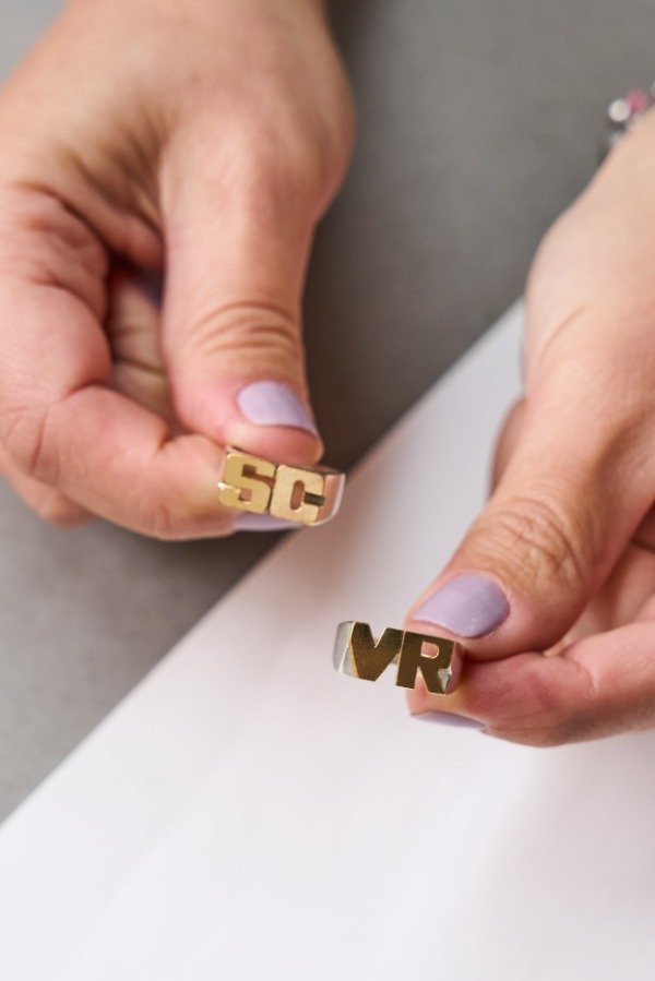 Producto - Anillo sello plata y oro