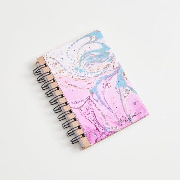 Producto - ANOTADOR 10 X 14,5cm HOJAS LISAS TAPA ARTESANAL1