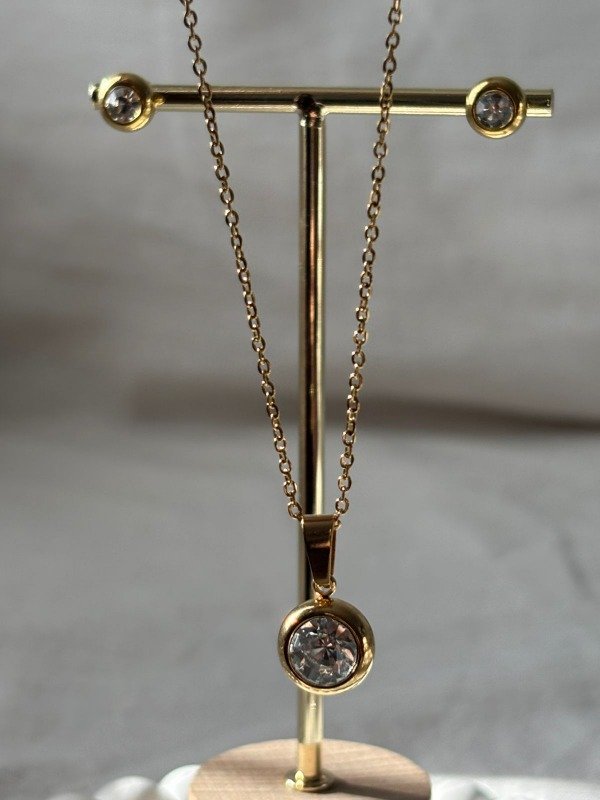 Producto - Set drop Aros+ Collar Gold