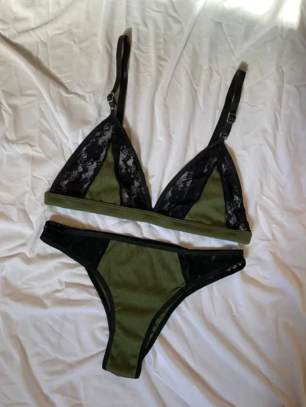 Producto - SET AGUSTINA MORLEY LEN113 - VERDE MILITAR - 1