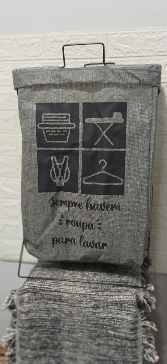 Producto - Cesto de Ropa Estructura Metálica GRIS