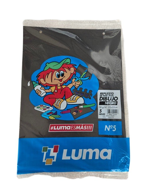 Producto - Repuesto de dibujo N5 5 hojas negras