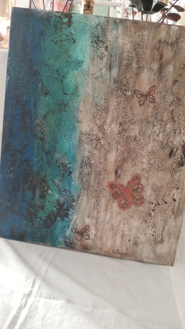 Producto - CUADRO ABSTRACTO - con mariposa