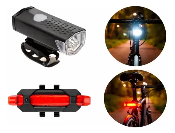 Producto - KIT LUCES PARA BICICLETA recargable