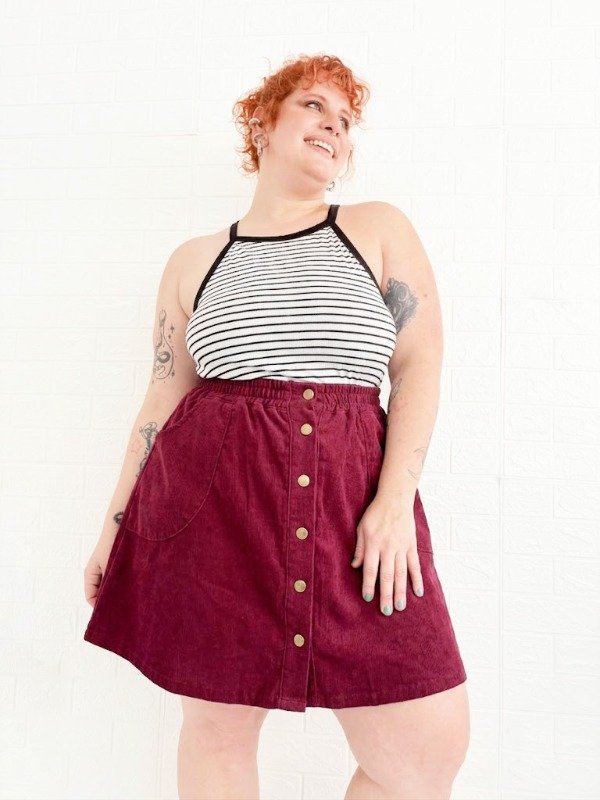 Producto - Falda Macarena Bordo