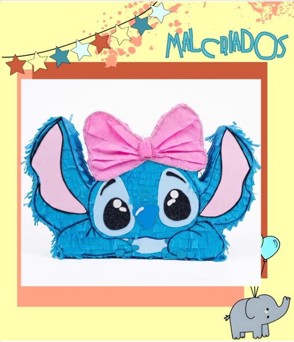 Producto - PIÑATA STITCH CON MOÑO