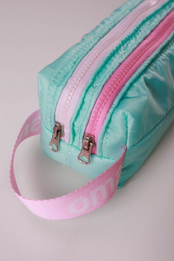 Producto - Cartuchera doble cierre DORIS POP verde con rosa