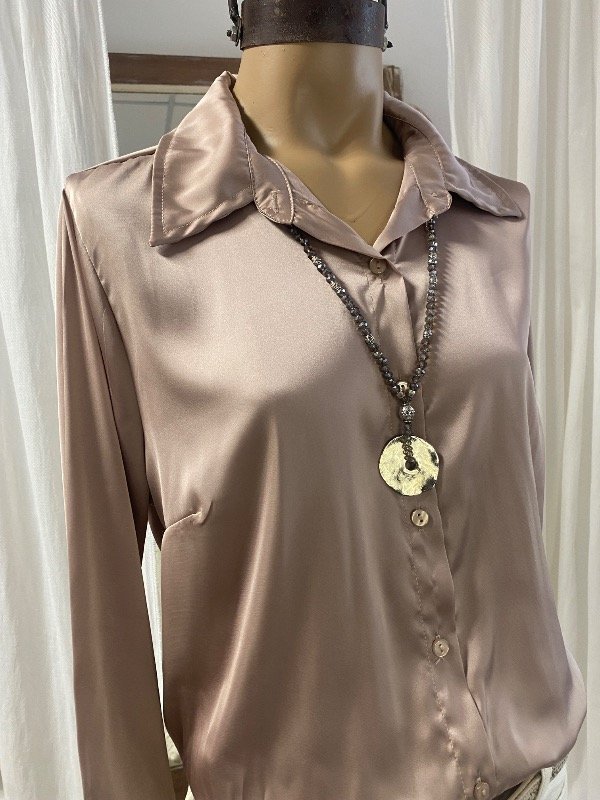 Producto - Camisa Satén Rosa Viejo
