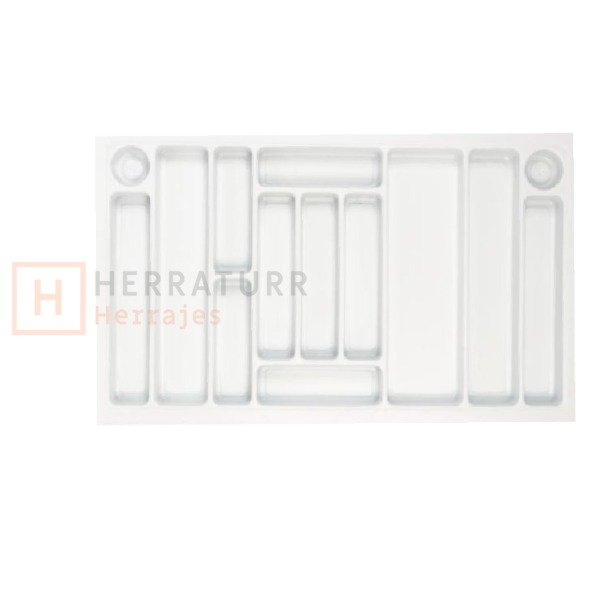 Producto - Cubiertero Plastico Blanco 820x480 Dalena - CU820B