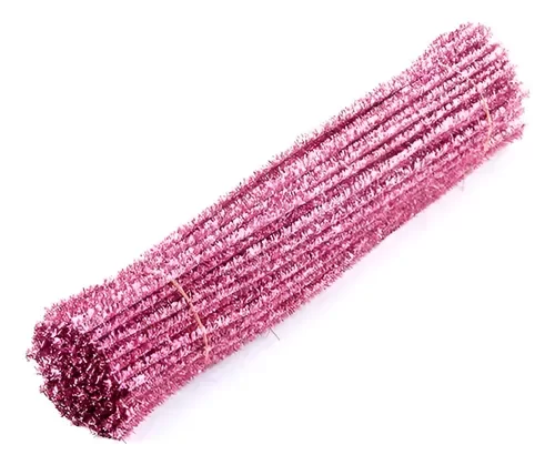 Producto - LIMPIAPIPA METALIZADO 30CM ROSA N6 x100