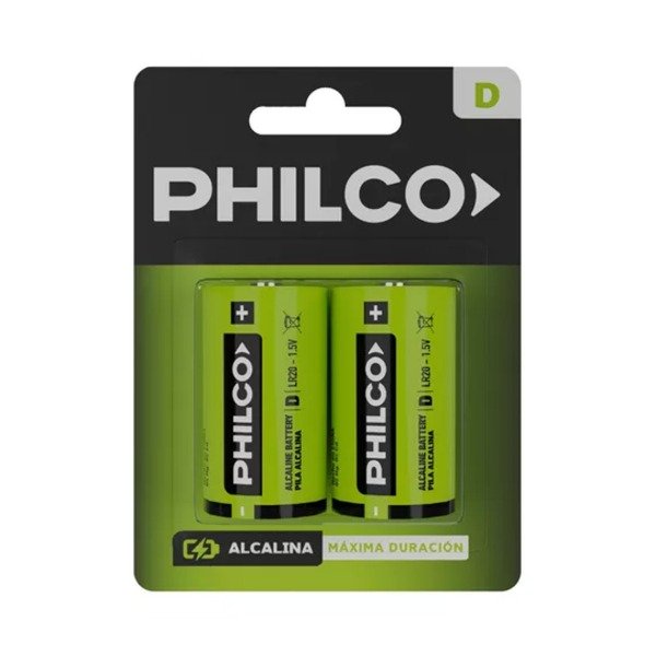 Producto - Pilas Philco Alkalina D blister x 2