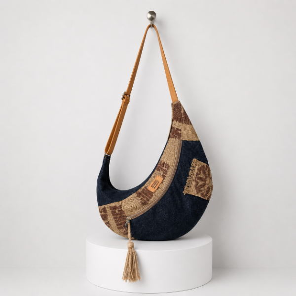 Producto - Bandolera jean con bolsa de café
