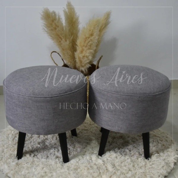 Producto - Puff Lino Gris oscuro