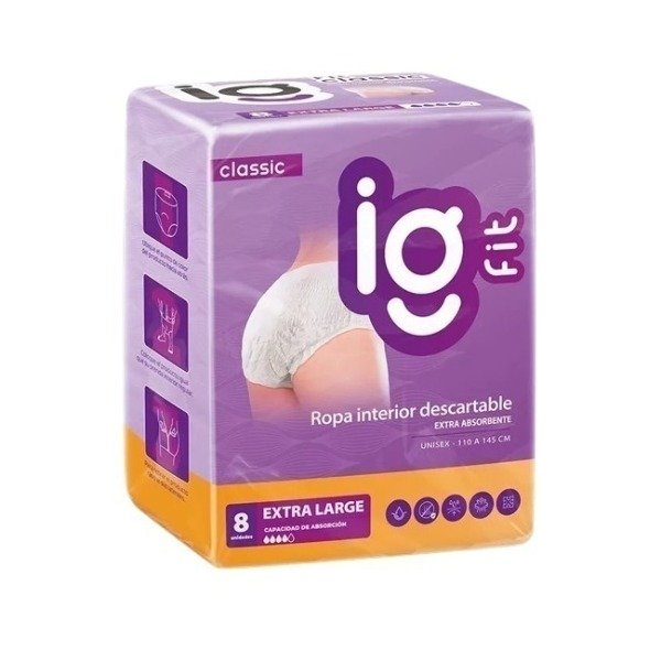 Producto - Ropa Interior Descartable IG Fit Talle XL 8u