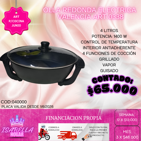 Producto - OLLA REDONDA ELECTRICA VALENCIA