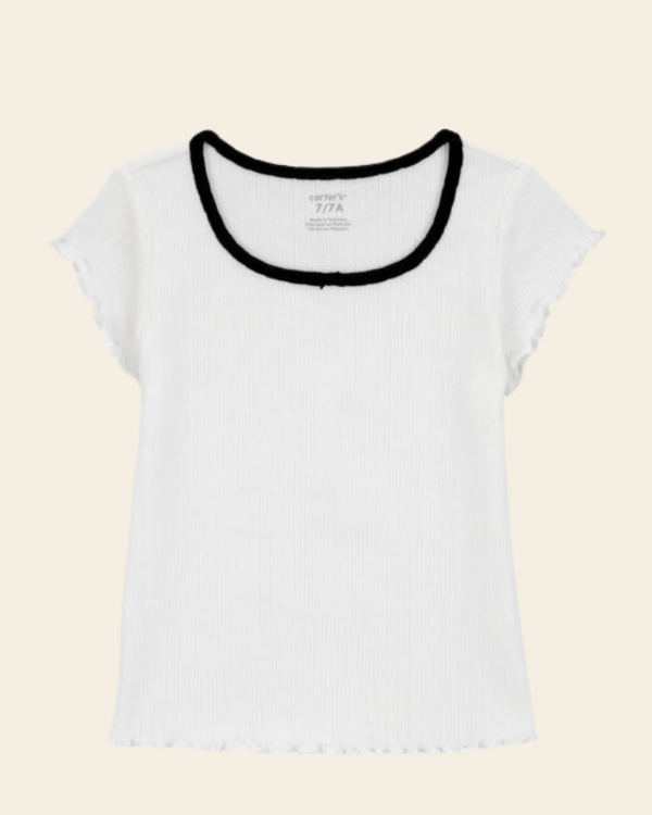Producto - Remera Carters Kid Pointelle Baby Tee Blanca