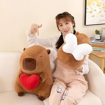 Producto - Peluche capybara 45cm corazón