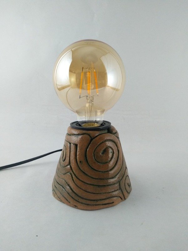 Producto - Lámpara de Mesa / Velador Artesanal Edición espiral - 0