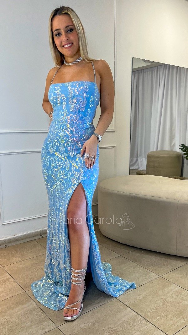 Producto - VESTIDO CRISTAL TORNASOL CELESTE