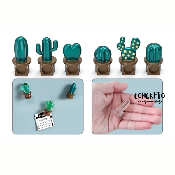Producto - MOLDE DE SILICONA 6 MINI CACTUS