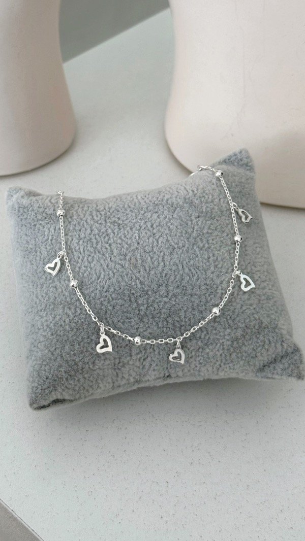Producto - Pulsera dijes cont corazones P925