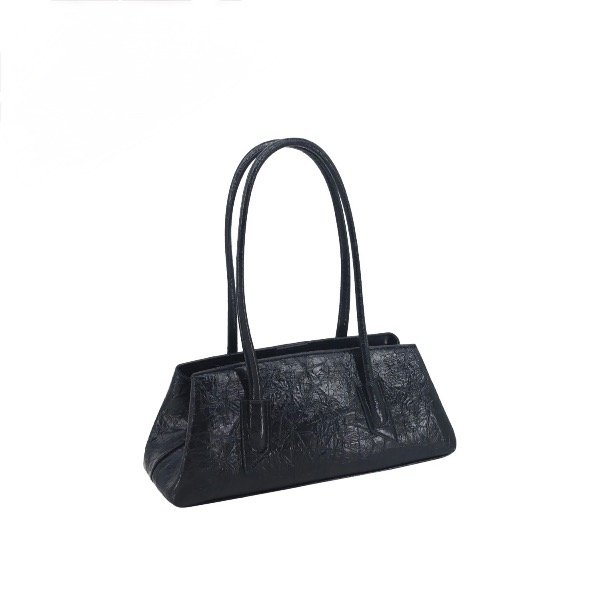 Producto - Cartera charolada Crocco Negra - 1