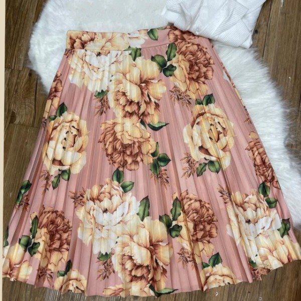 Producto - Pollera importada plisada ESTAMPADA (Art. 260) Talle M