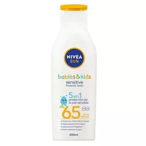 Producto - PROTECTOR SOLAR NIVEA - BABIES Y KIDS SENSITIVE - CREMA FPS 65+ 200ML