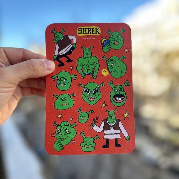 Producto - SHREK (plancha de stickers)