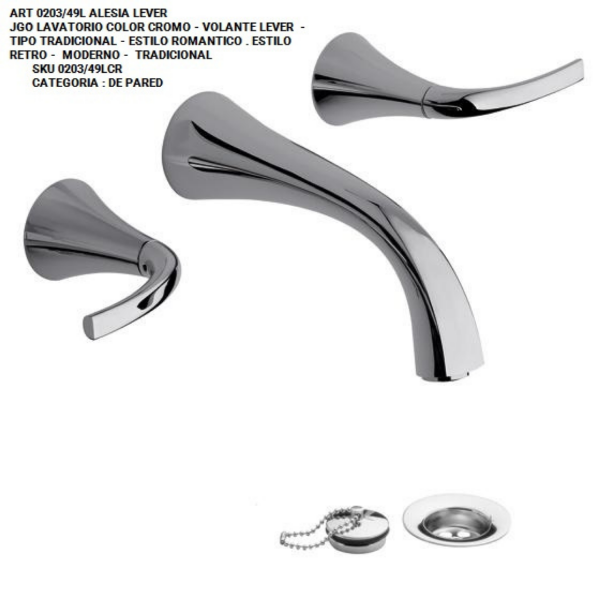 Producto - JUEGO DE LAVATORIO URBANO LEVER FV