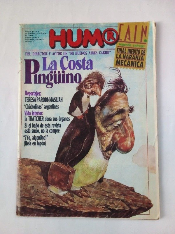 Producto - Humor #199 - Julio 1987 - La costa pingüino Parodi Masliah Thatcher Burgess
