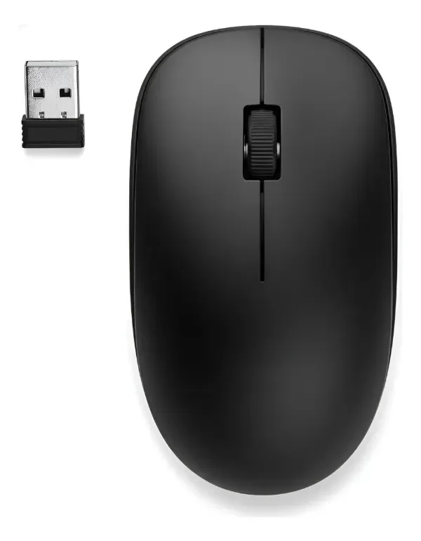 Producto - Mouse Inalámbrico Óptico 2.4 Ghz 3 Botones Con Receptor Usb Negro o Blanco