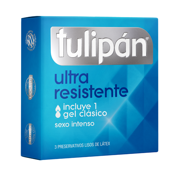 Producto - PRESERVATIVOS DE LÁTEX X 3 TULIPÁN ULTRA RESISTENTE