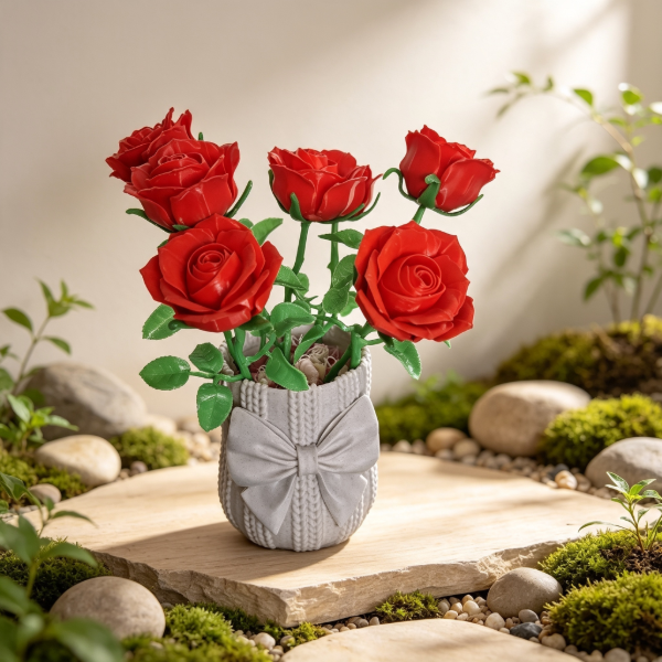 Producto - Maceta Decorativa con Rosas Eternas