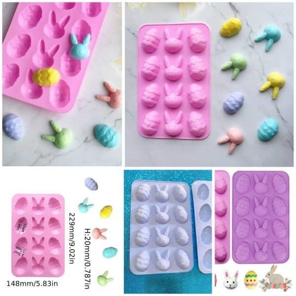 Producto - Molde de silicona huevitos Deco y conejos