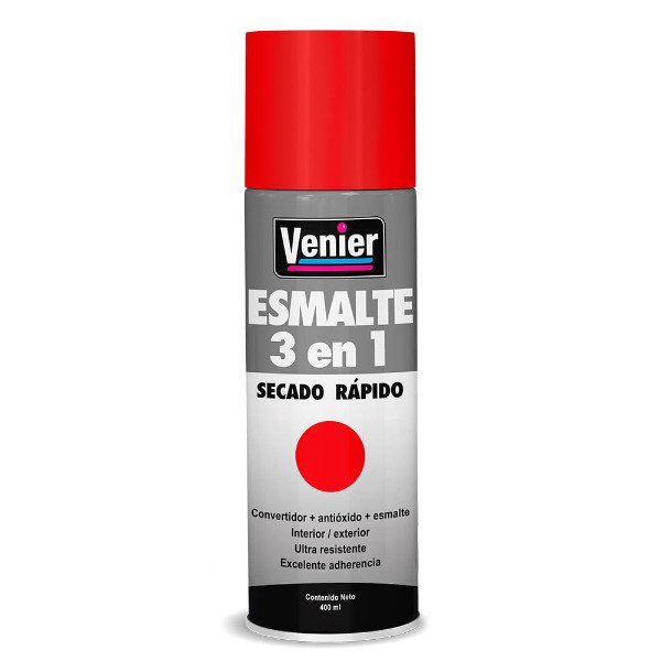Producto - Aerosol Esmalte 3 En 1 Secado Rapido Venier 400ml Rojo