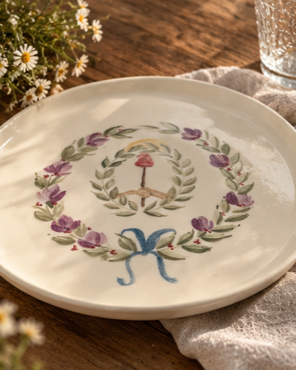 Producto - Plato grande Escudo nacional florido - 4