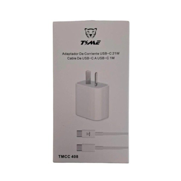Producto - CARGADOR USB C CARGA RAPIDA 21w + CABLE USB C A USB C  1Mt (jo3)