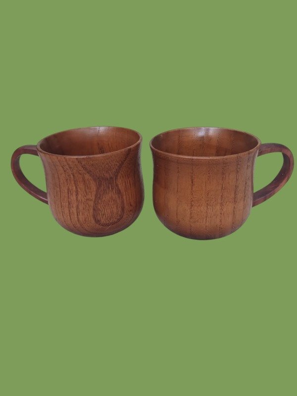 Producto - Set de 2 tazas de madera de Jujubre de 10ml