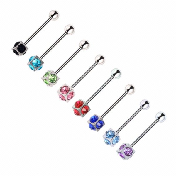 Producto - Barra Lengua Cubo Strass