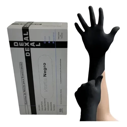 Producto - GUANTES DE NITRILO NEGRO DESCARTABLES (S, M, L, XL)