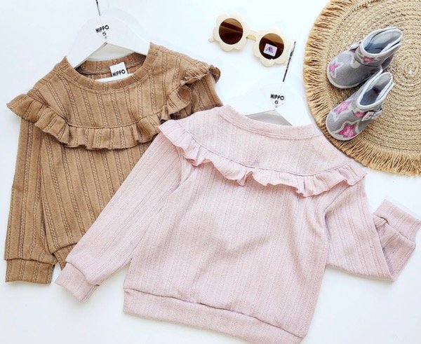 Producto - Sweater de lanilla- Rosa y negro