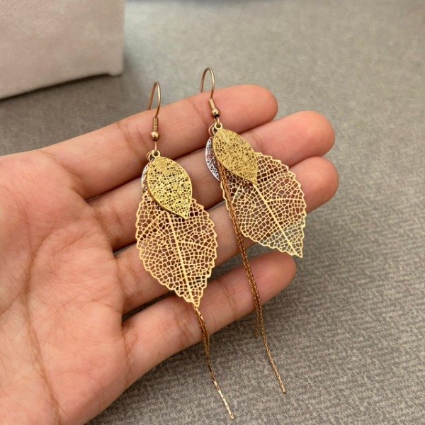 Producto - Aros colgante hojas