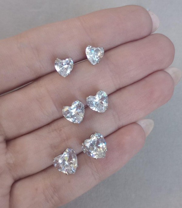 Producto - Aros de Corazón de Cubic