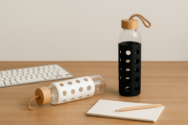 Producto - Botella De Vidrio Con Funda Silicona