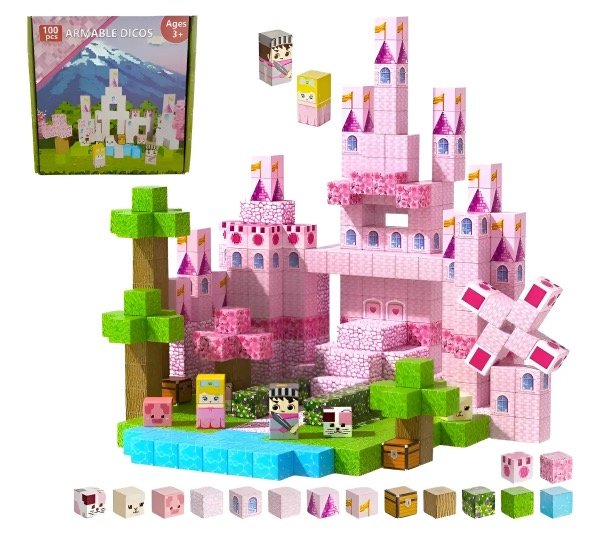 Producto - Bloques magnéticos X100 cubos castillo 2x2- Cl