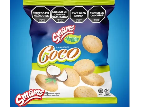 Producto - Galletitas polvorón coco Veggie Smams